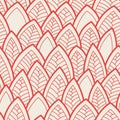 Seamless abstract pattern. Vector illustration with leaves. Geometric wallpaper.